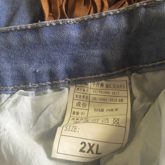 Western Plus size distressed straight leg jeans Size 2X - Picture 3 of 3